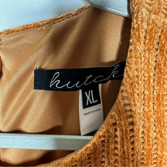 HUTCH Jordy Dress Copper Colorblock Chenille Knit Dress NWT in XL - Picture 3 of 8